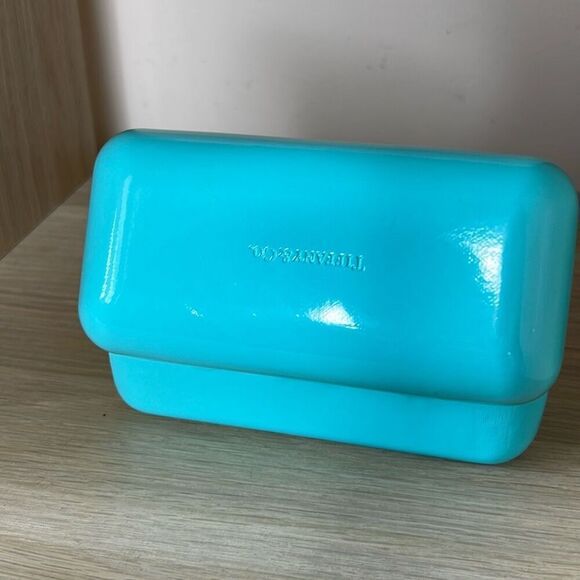 Tiffany & Co Sunglasses Case Hard Shell Hardcase Clamshell Blue - Picture 5 of 8